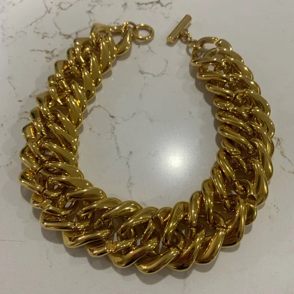 Balenciaga Gold-Tone Linked Chunky Chain Necklace - Picture 4 of 10